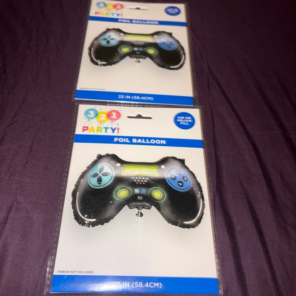 Game Controller Foil Balloon - Black and Blue
